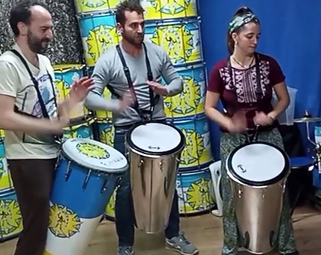 alumnos del taller de timbal en barcelona